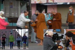 บึงกาฬ อุณหภูมิ 9 องศากระทบวิถีชาวบ้านพระบิณฑบาตตอนสาย