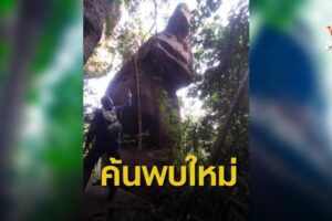 ฮือฮา! ค้นพบหินรูปทรง "เศียรพญานาค" บนภูลังกา