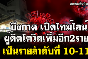 บึงกาฬ ติดเชื้อโควิดเพิ่ม2ราย ชาวอ.โซ่พิสัย ยอดรวมผู้ติดเชื้อ 11ราย