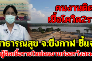 สาธารณสุขจ.บึงกาฬ ชี้แจงกรณีพบผู้ติดเชื้อรายใหม่ใน จ.บึงกาฬ ซึ่งเป็นคนงานก่อสร้างสะพานมิตรภาพไทย-ลาวแห่งที่ 5 บึงกาฬ-บอลิคำไซ