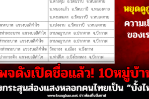 เพจดังเปิดชื่อแล้ว! 10หมู่บ้าน ยิงกระสุนส่องแสงหลอกคนไทยเป็น “บั้งไฟ” ร้องทูตลาวสอบ