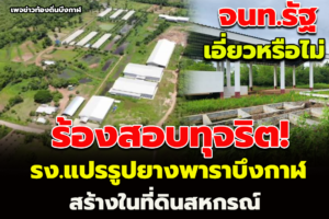 ร้องสอบทุจริต รง.แปรรูปยางพาราบึงกาฬ สร้างในที่ดินสหกรณ์