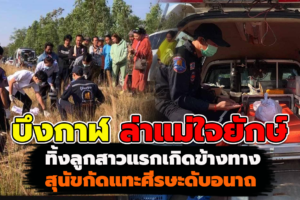 บึงกาฬ ล่าแม่ใจยักษ์ทิ้งลูกสาวแรกเกิดข้างทางถูกสุนัขกัดแทะศีรษะดับอนาถ